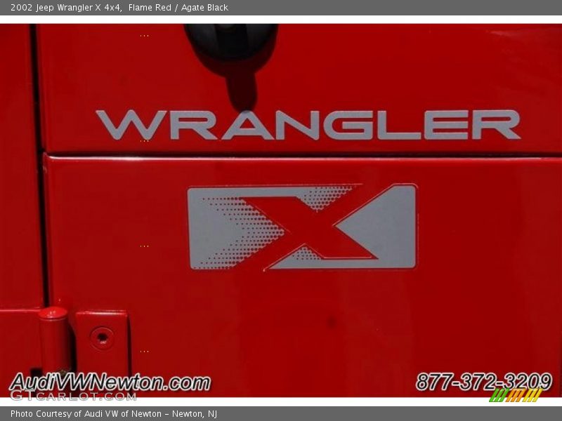 Flame Red / Agate Black 2002 Jeep Wrangler X 4x4