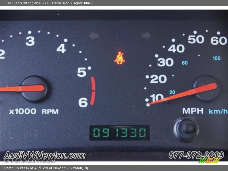 Flame Red / Agate Black 2002 Jeep Wrangler X 4x4