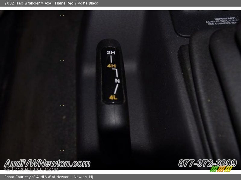 Flame Red / Agate Black 2002 Jeep Wrangler X 4x4