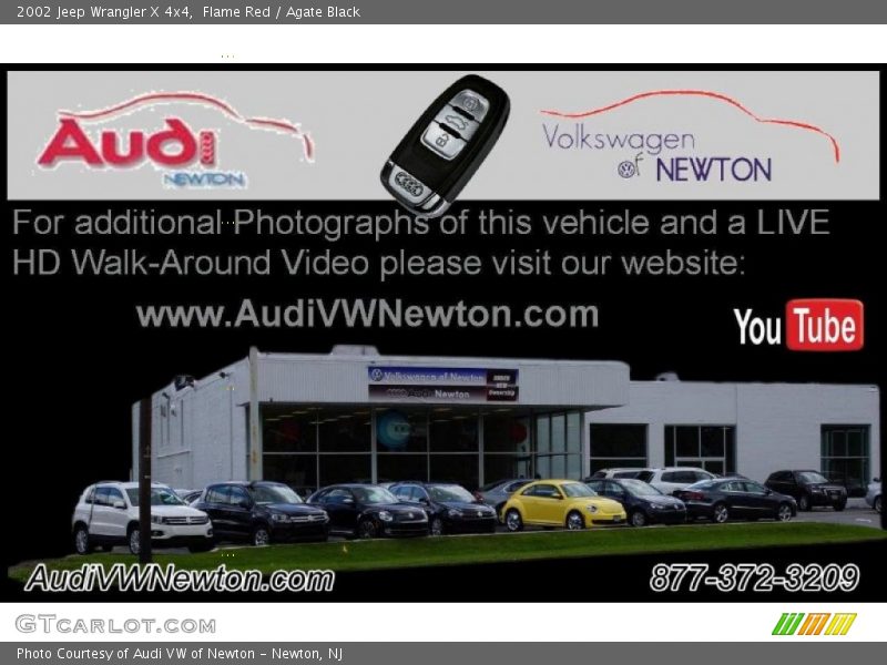 Flame Red / Agate Black 2002 Jeep Wrangler X 4x4