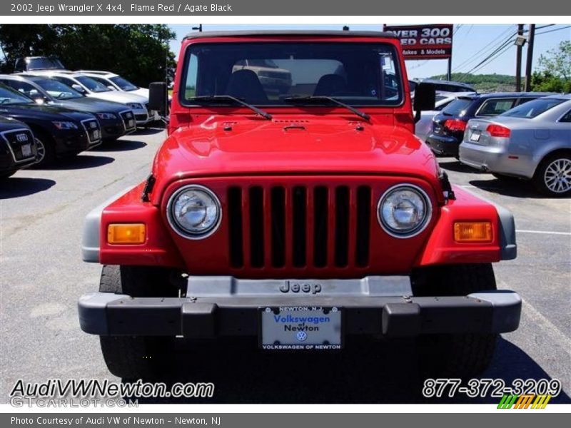 Flame Red / Agate Black 2002 Jeep Wrangler X 4x4