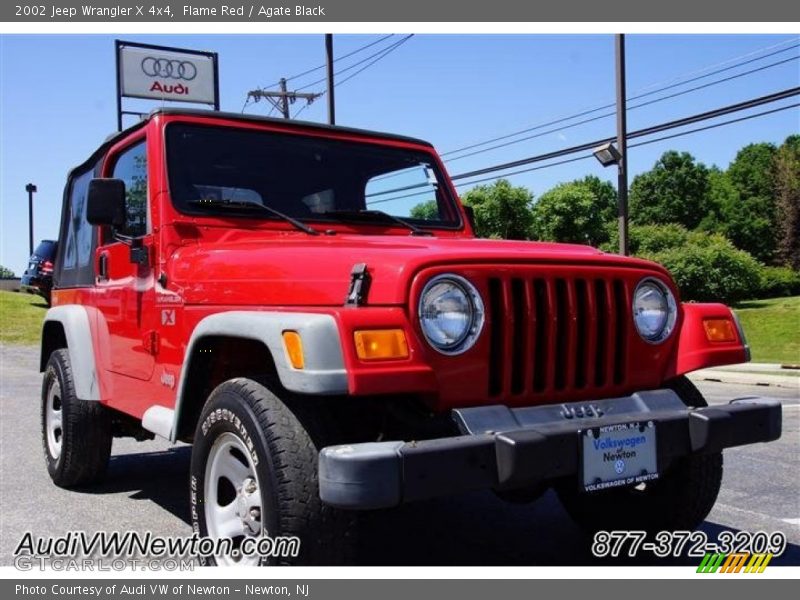 Flame Red / Agate Black 2002 Jeep Wrangler X 4x4