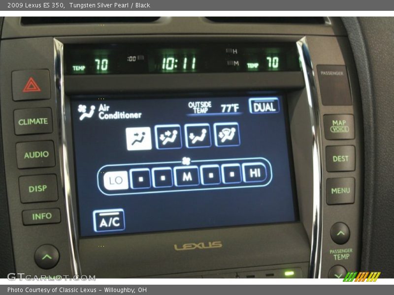 Tungsten Silver Pearl / Black 2009 Lexus ES 350