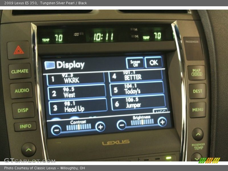 Tungsten Silver Pearl / Black 2009 Lexus ES 350