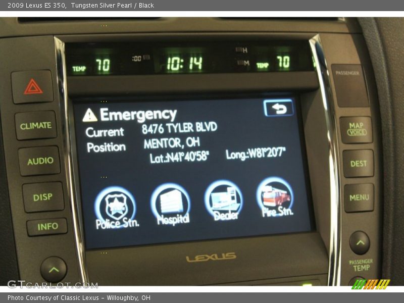 Tungsten Silver Pearl / Black 2009 Lexus ES 350