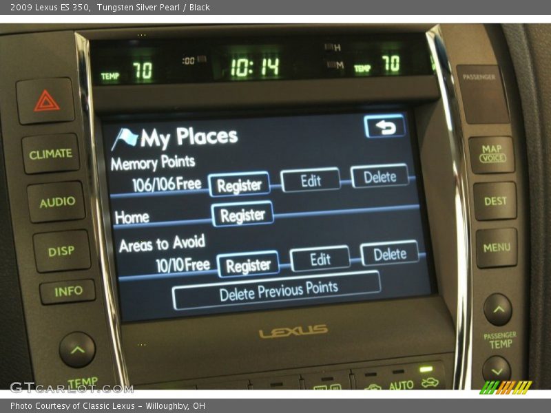 Tungsten Silver Pearl / Black 2009 Lexus ES 350