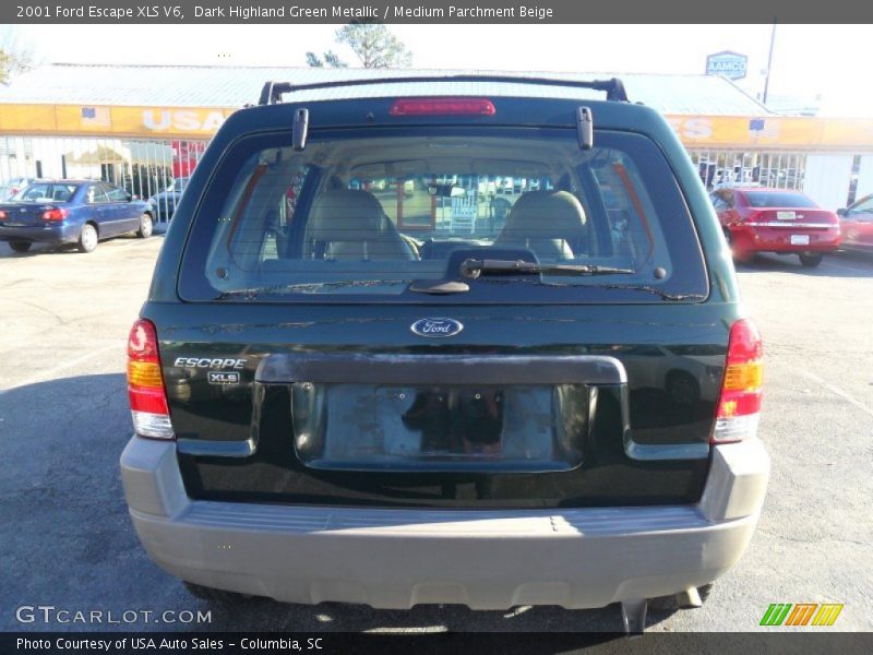 Dark Highland Green Metallic / Medium Parchment Beige 2001 Ford Escape XLS V6