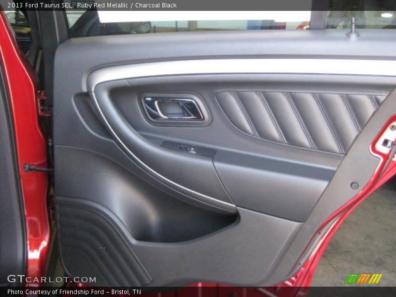 Ruby Red Metallic / Charcoal Black 2013 Ford Taurus SEL