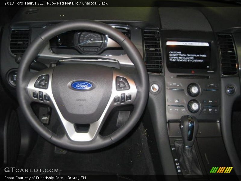 Ruby Red Metallic / Charcoal Black 2013 Ford Taurus SEL