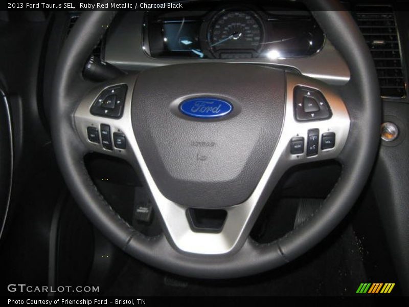 Ruby Red Metallic / Charcoal Black 2013 Ford Taurus SEL