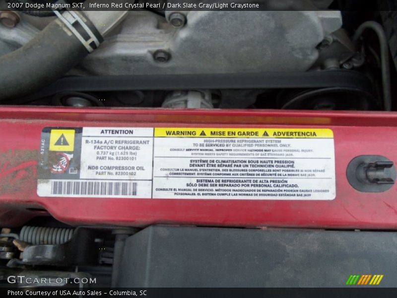 Inferno Red Crystal Pearl / Dark Slate Gray/Light Graystone 2007 Dodge Magnum SXT
