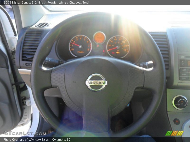 Fresh Powder White / Charcoal/Steel 2008 Nissan Sentra 2.0