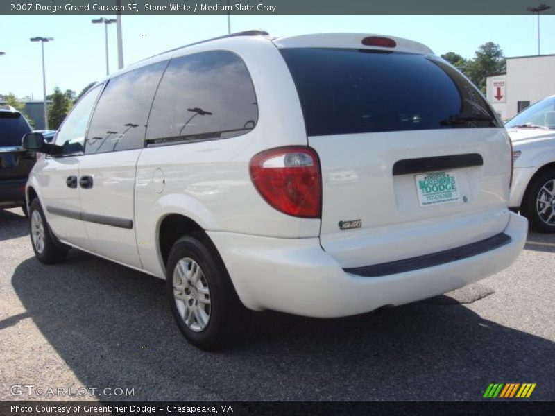 Stone White / Medium Slate Gray 2007 Dodge Grand Caravan SE