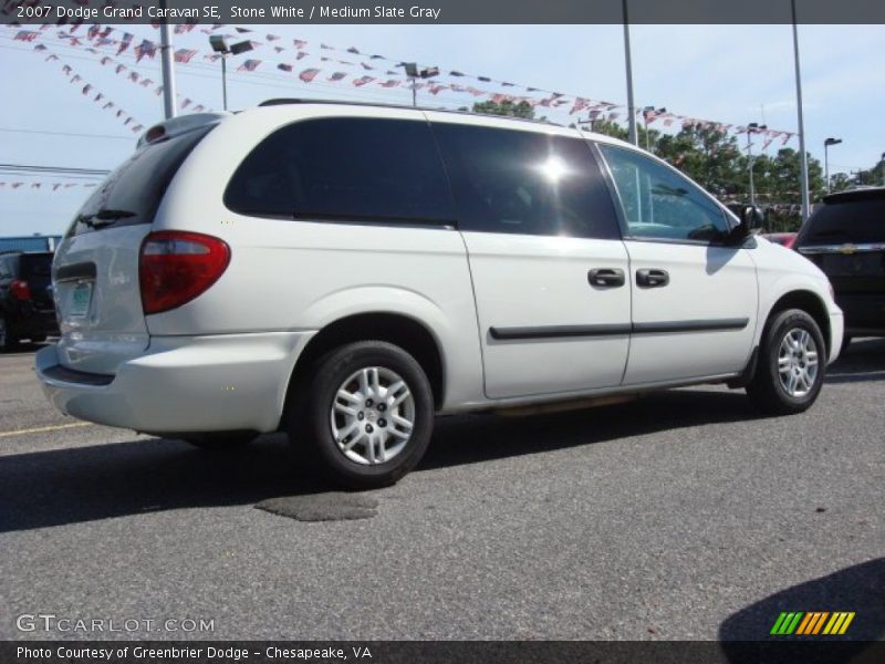 Stone White / Medium Slate Gray 2007 Dodge Grand Caravan SE
