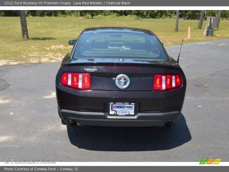 Lava Red Metallic / Charcoal Black 2012 Ford Mustang V6 Premium Coupe