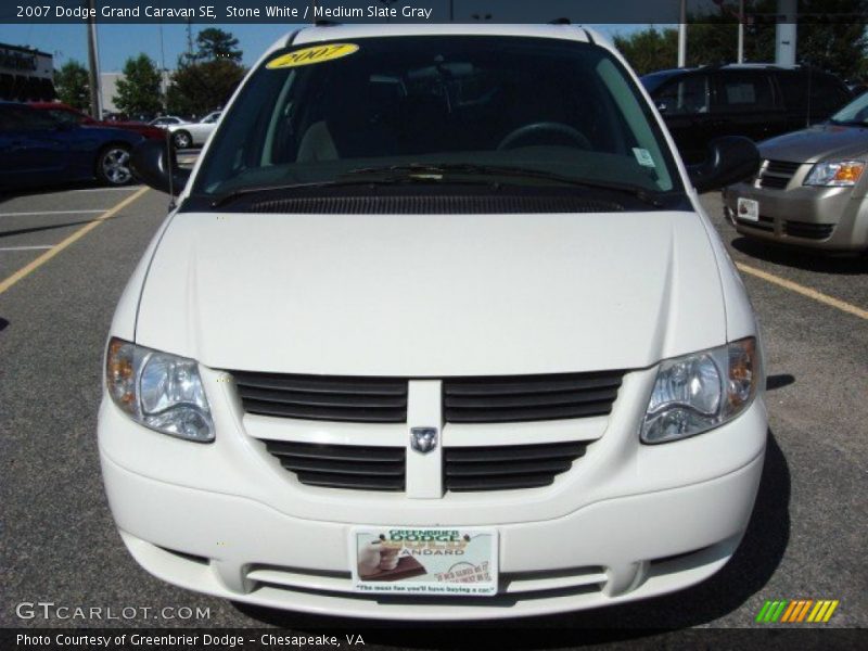 Stone White / Medium Slate Gray 2007 Dodge Grand Caravan SE