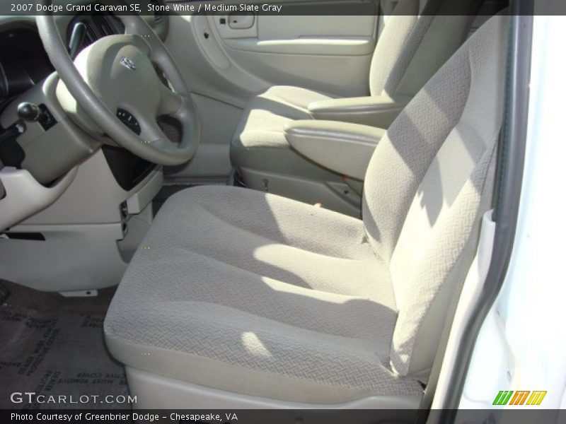 Stone White / Medium Slate Gray 2007 Dodge Grand Caravan SE