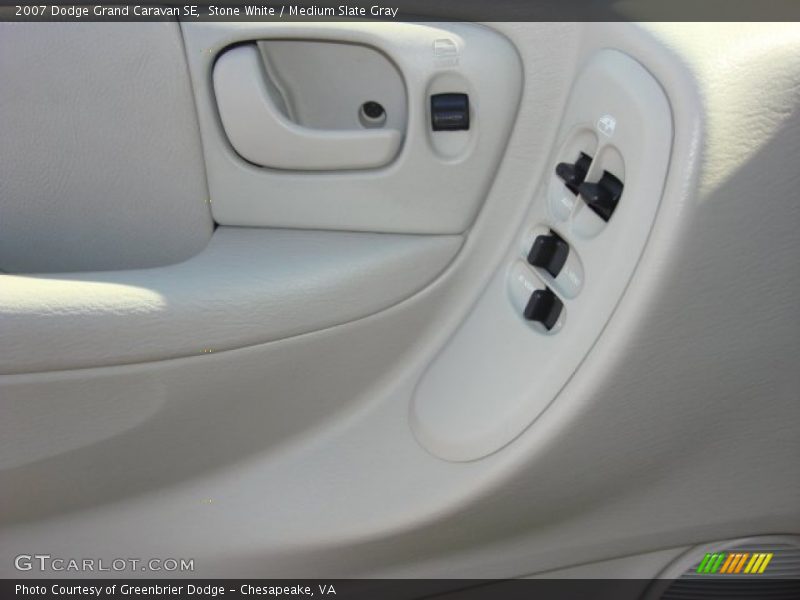 Stone White / Medium Slate Gray 2007 Dodge Grand Caravan SE