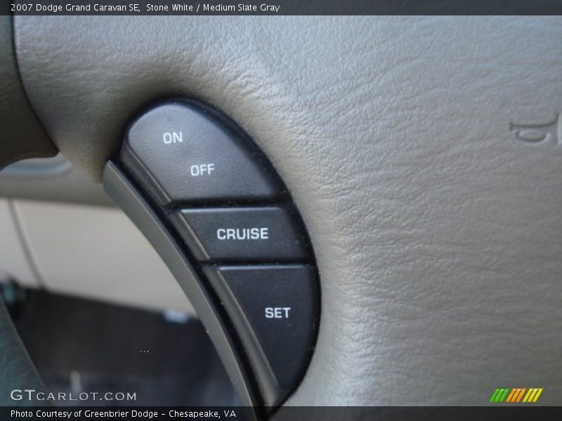 Stone White / Medium Slate Gray 2007 Dodge Grand Caravan SE