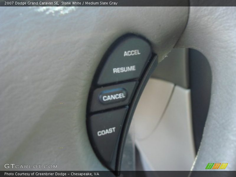 Stone White / Medium Slate Gray 2007 Dodge Grand Caravan SE