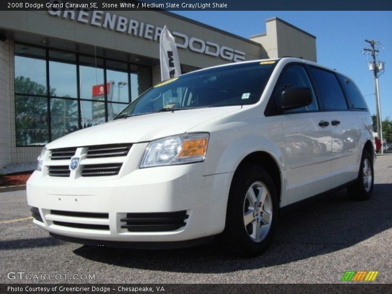Stone White / Medium Slate Gray/Light Shale 2008 Dodge Grand Caravan SE