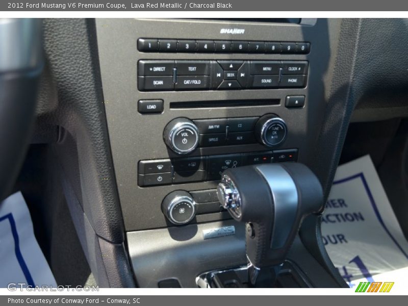 Controls of 2012 Mustang V6 Premium Coupe