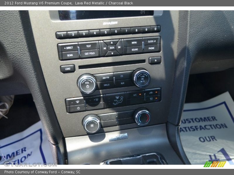 Controls of 2012 Mustang V6 Premium Coupe
