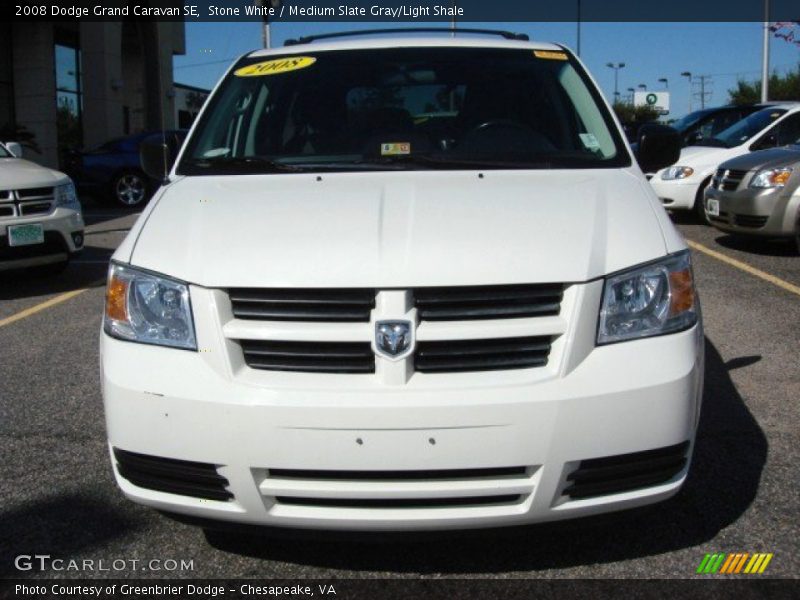 Stone White / Medium Slate Gray/Light Shale 2008 Dodge Grand Caravan SE