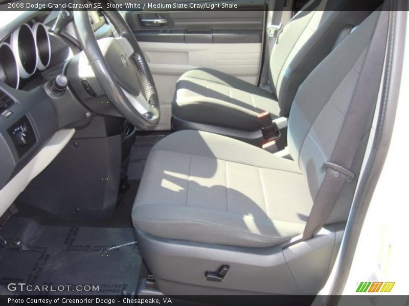 Stone White / Medium Slate Gray/Light Shale 2008 Dodge Grand Caravan SE