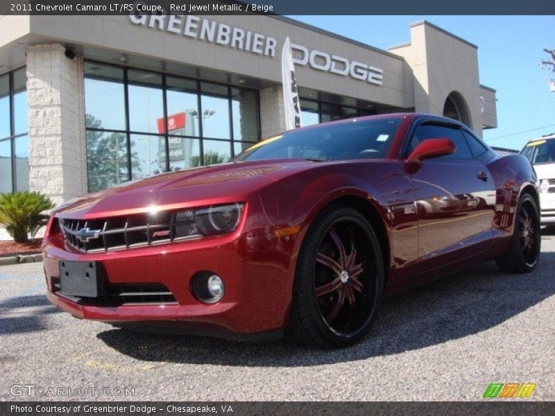 Red Jewel Metallic / Beige 2011 Chevrolet Camaro LT/RS Coupe