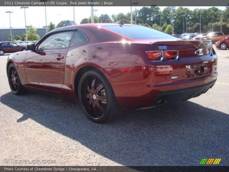 Red Jewel Metallic / Beige 2011 Chevrolet Camaro LT/RS Coupe