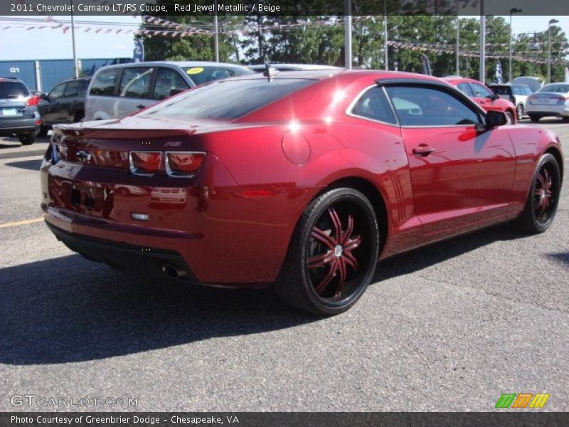 Red Jewel Metallic / Beige 2011 Chevrolet Camaro LT/RS Coupe