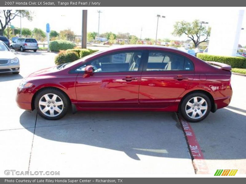 Tango Red Pearl / Ivory 2007 Honda Civic LX Sedan