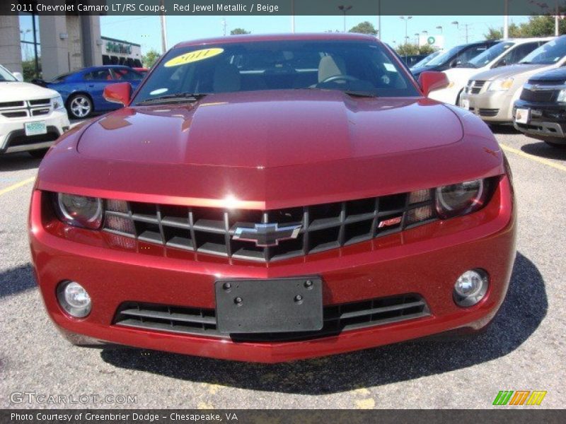 Red Jewel Metallic / Beige 2011 Chevrolet Camaro LT/RS Coupe