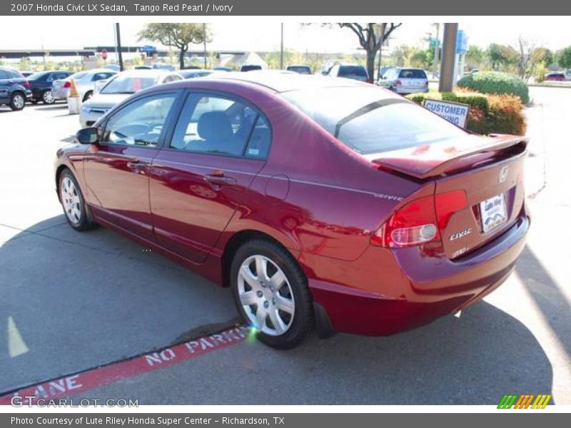 Tango Red Pearl / Ivory 2007 Honda Civic LX Sedan