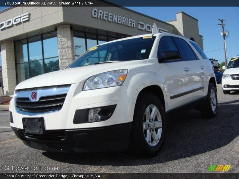 Cream White / Gray 2008 Saturn Outlook XE AWD