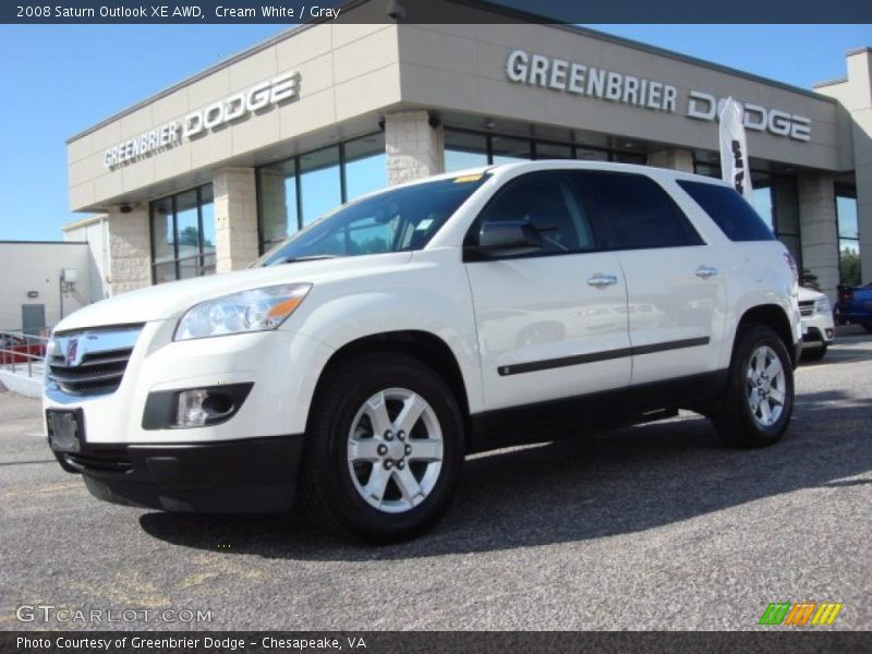 Cream White / Gray 2008 Saturn Outlook XE AWD