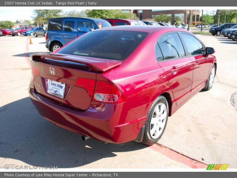 Tango Red Pearl / Ivory 2007 Honda Civic LX Sedan