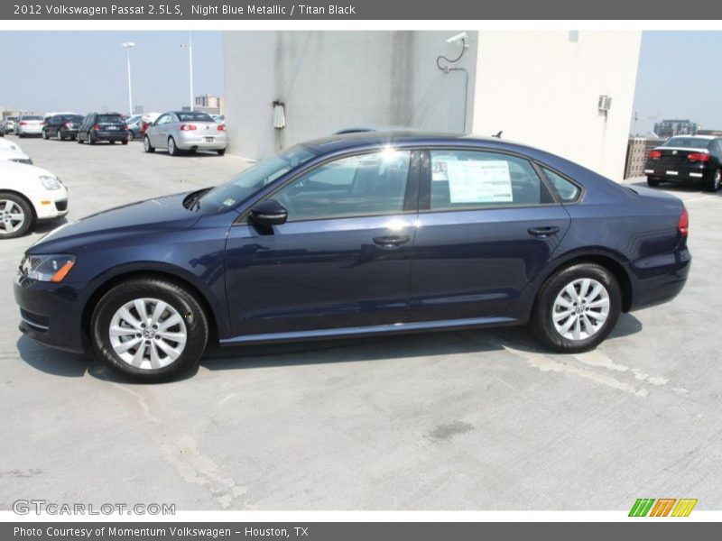 Night Blue Metallic / Titan Black 2012 Volkswagen Passat 2.5L S