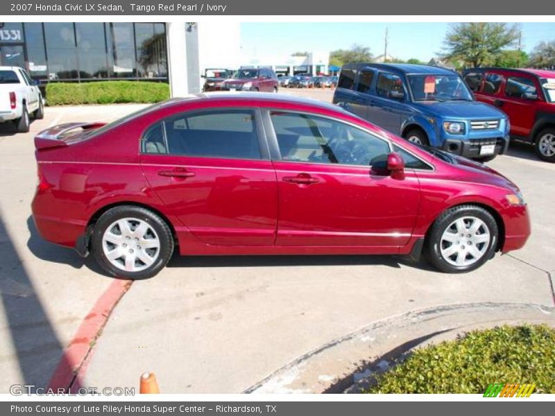Tango Red Pearl / Ivory 2007 Honda Civic LX Sedan