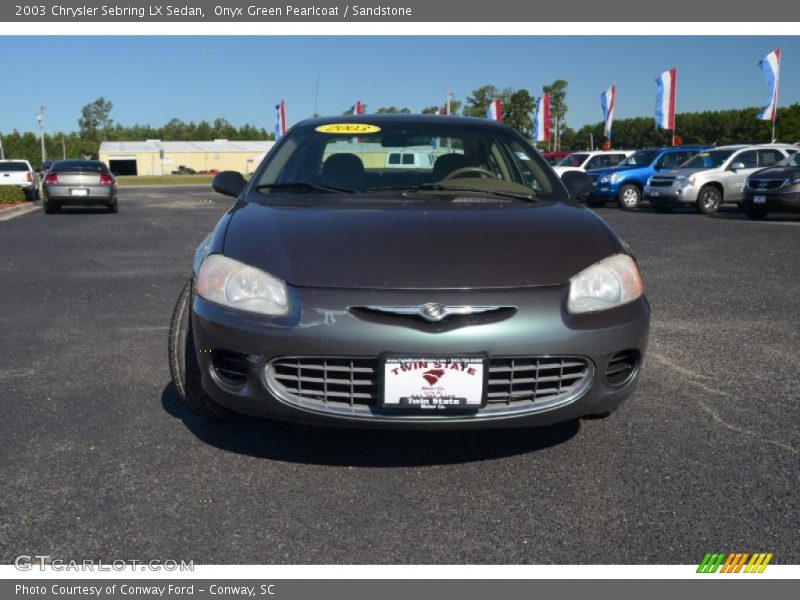 Onyx Green Pearlcoat / Sandstone 2003 Chrysler Sebring LX Sedan