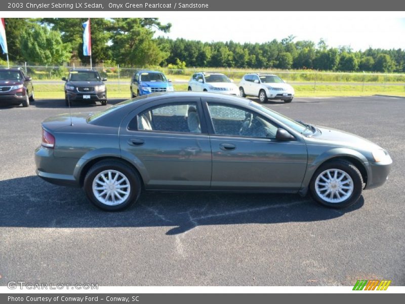 Onyx Green Pearlcoat / Sandstone 2003 Chrysler Sebring LX Sedan