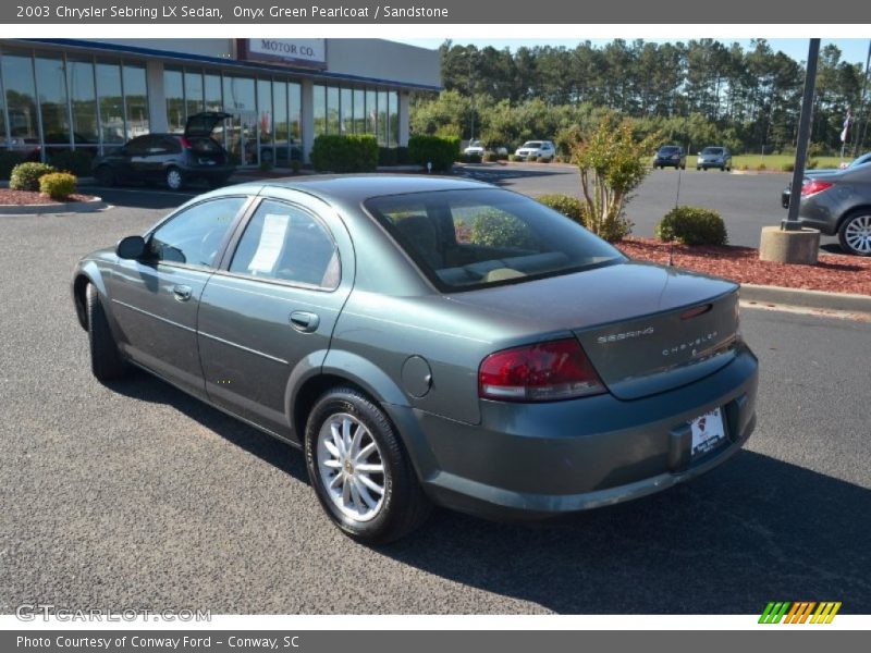 Onyx Green Pearlcoat / Sandstone 2003 Chrysler Sebring LX Sedan