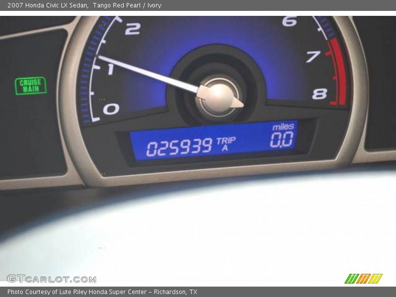 Tango Red Pearl / Ivory 2007 Honda Civic LX Sedan