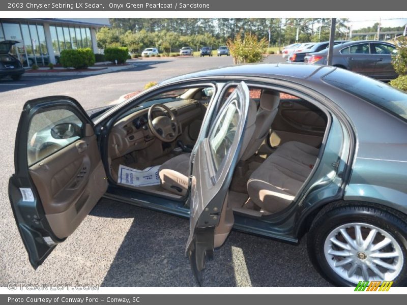 Onyx Green Pearlcoat / Sandstone 2003 Chrysler Sebring LX Sedan