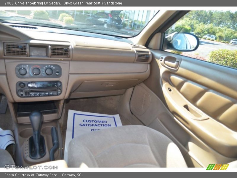 Onyx Green Pearlcoat / Sandstone 2003 Chrysler Sebring LX Sedan