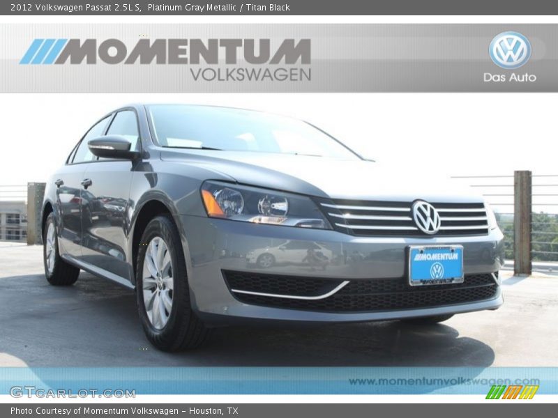 Platinum Gray Metallic / Titan Black 2012 Volkswagen Passat 2.5L S