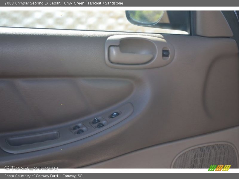 Onyx Green Pearlcoat / Sandstone 2003 Chrysler Sebring LX Sedan