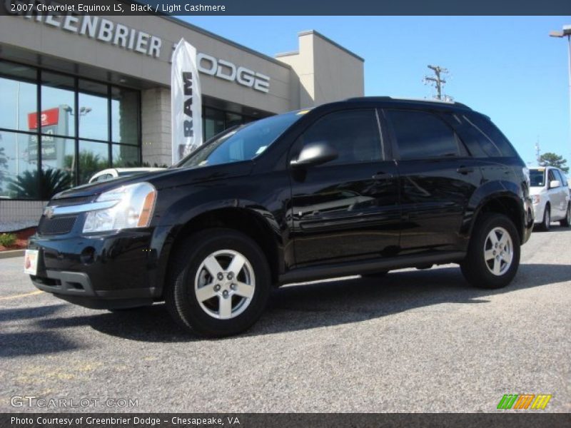 Black / Light Cashmere 2007 Chevrolet Equinox LS