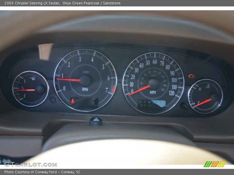 Onyx Green Pearlcoat / Sandstone 2003 Chrysler Sebring LX Sedan